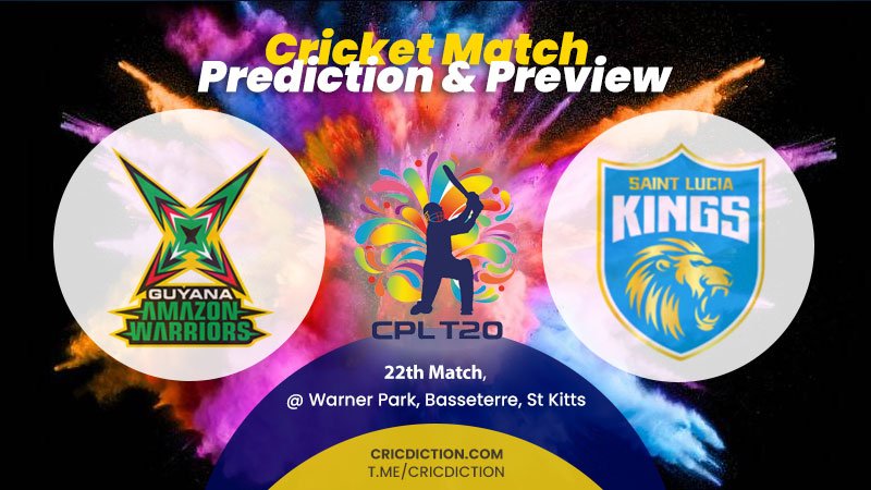 Guyana Amazon Warriors vs Saint Lucia Kings
