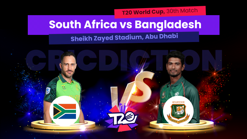 SA vs BAN, 30th Match