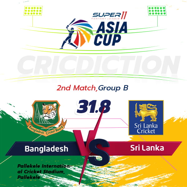 LIVE: Who will win today's match prediction? Asia Cup: 2nd Match, Sri Lanka vs Bangladesh & Caribbean Premier League. Cricket Match Prediction