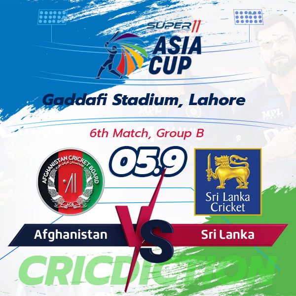 Afghanistan vs Sri Lanka, 6th Match, Group B